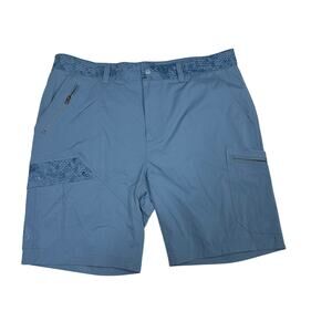 Gillz Blue Cargo Shorts Size 38 Grip Texture Graphics